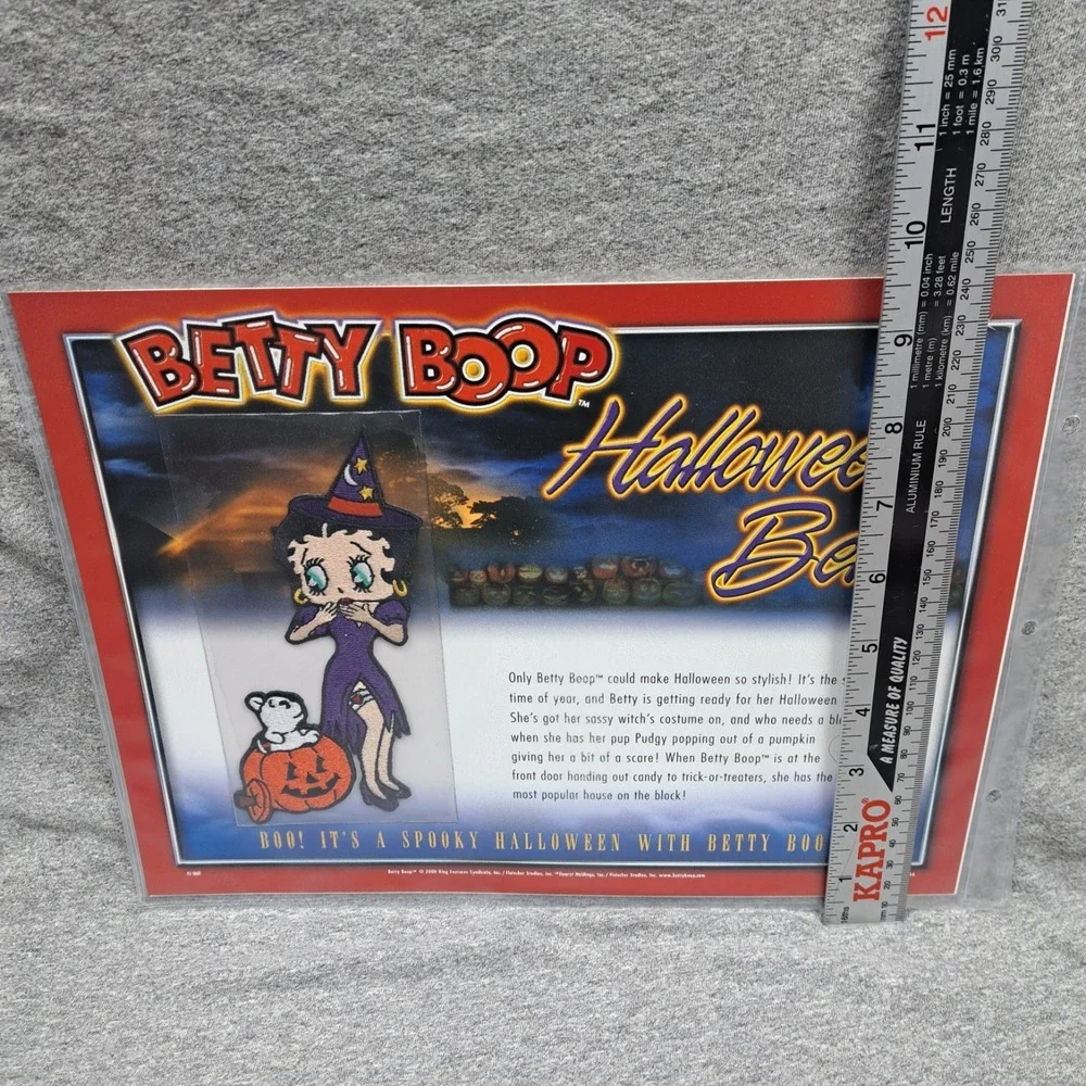 Betty Boop Patch Halloween Betty Pudgy Clothing Patch Collectible‎ Vintage Witch